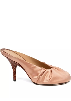 DRIES VAN NOTEN 90mm satin mules - Neutrals