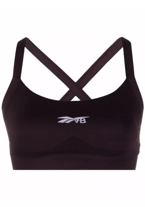Reebok jacquard-logo sports bra - Purple