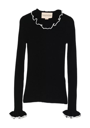 Valentino Garavani virgin wool knitted top - Black