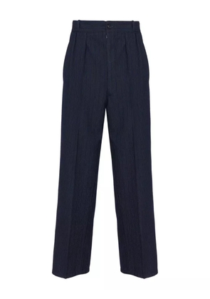 Maison Margiela pleated pinstripe pants - Black