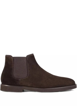 Doucal's suede elastic-sided ankle boots - Brown