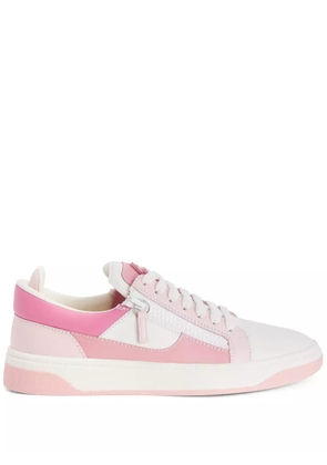 Giuseppe Zanotti 94 panelled low-top leather sneakers - Pink