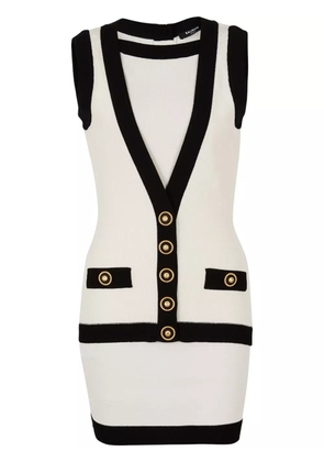 Balmain knitted mini dress - White