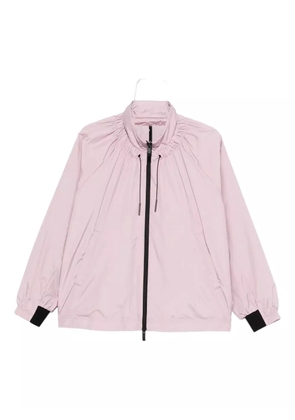 Moncler drawstring-neck puff-sleeve jacket - Pink