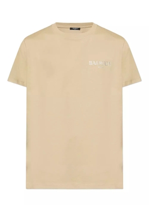 Balmain logo-print T-shirt - Neutrals