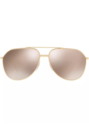 Dolce & Gabbana Eyewear pilot-frame tinted sunglasses - Gold