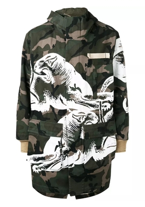 Valentino Garavani camouflage coat - Green
