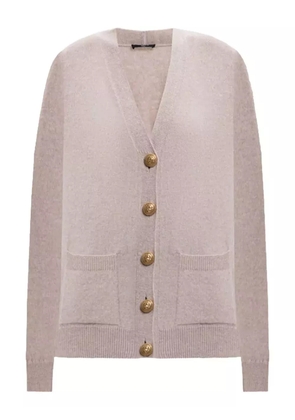 Balmain button-detailed patch-pocket cardigan - Neutrals