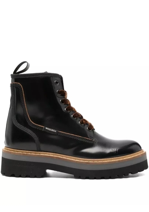 Woolrich lace-up combat boots - Black