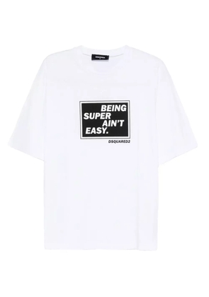 DSQUARED2 graphic-print cotton T-shirt - White