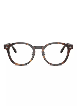 Ray-Ban RB5443D tortoiseshell round-frame glasses - Brown