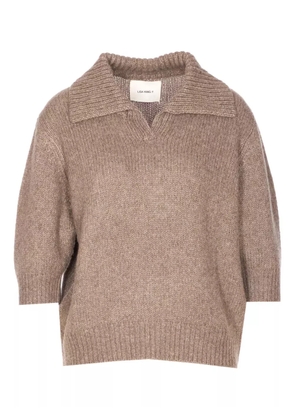 Lisa Yang Lailai V-neck collar sweater - Brown