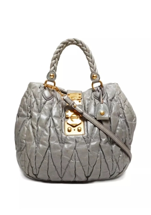 Miu Miu Pre-Owned 2010s matelassé tote bag - Grey