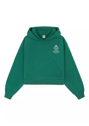 Sporty & Rich logo-embroidered hoodie - Green