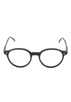 Kador round-frame clear-lens glasses - Black