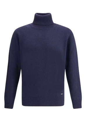 BROOKSFIELD turtleneck ribbed-hem sweater - Blue