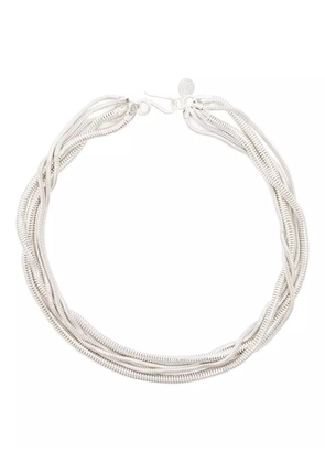 Sapir Bachar multi snake-chain necklace - Silver