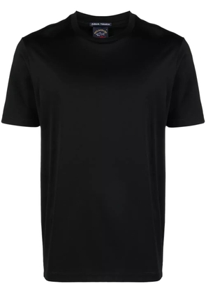 Paul & Shark logo-tape cotton shirt - Black