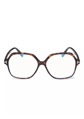 TOM FORD Eyewear octagonal frame optical glasses - Brown