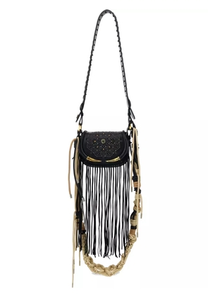 Roberto Cavalli Fringe Fang cross-body bag - Black