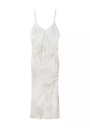 Stella McCartney leopard-pattern sleeveless dress - White