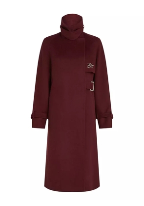 Karl Lagerfeld belted coat - Red