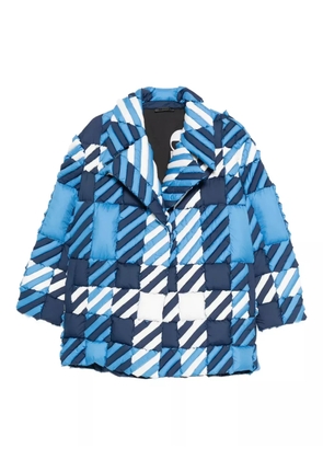 RAXXY quilted houndstooth jacket - Blue