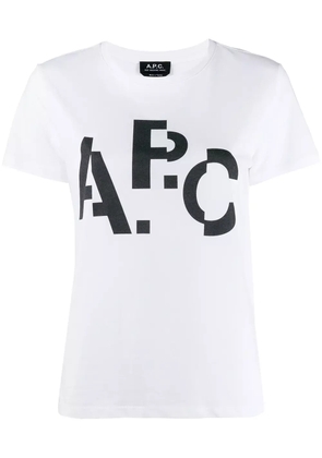A.P.C. logo print T-shirt - White