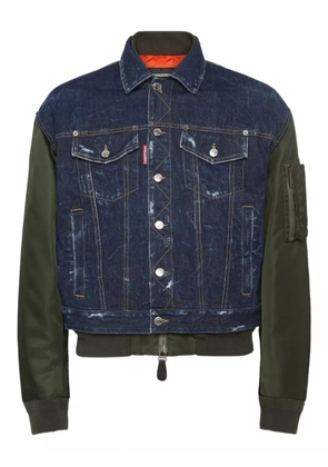 DSQUARED2 Aviator Hybrid bomber jacket - Blue