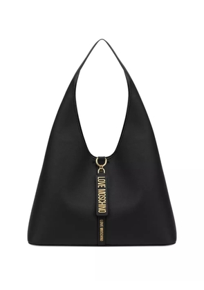 Love Moschino logo-lettering shoulder bag - Black