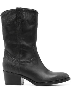 curiositè 50mm calf-leather cowboy boots - Black