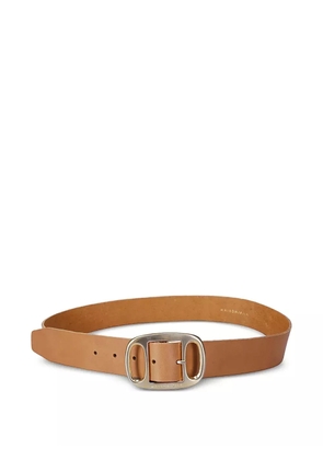 Jejia leather buckle belt - Brown