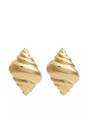 Kenneth Jay Lane polished shell post earrings - Gold