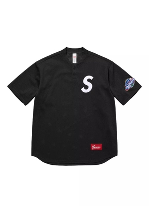Supreme S Logo Henley top - Black