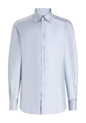 Dolce & Gabbana silk long-sleeve shirt - Blue