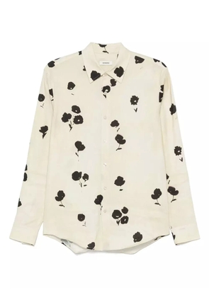 SANDRO floral-print shirt - Neutrals