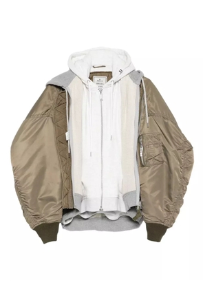 Maison MIHARA YASUHIRO panelled bomber jacket - Green