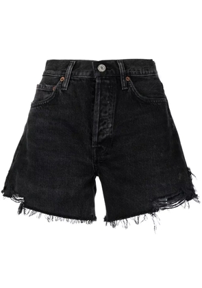 AGOLDE raw-cut denim shorts - Black