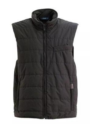 Fay quilted zip-front gilet - Black