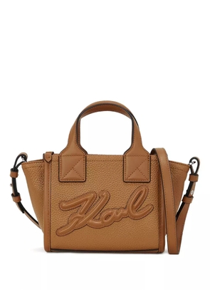 Karl Lagerfeld small K/Skuare grainy tote bag - Brown