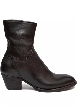 PAUL SILENCE 55mm zip-detail leather boots - Brown