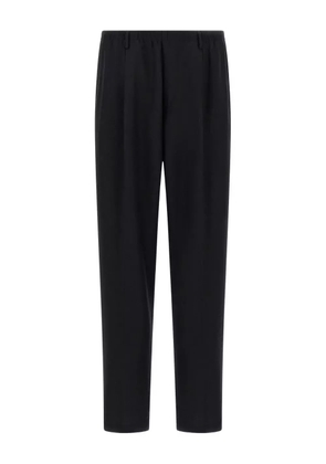 Cellar Door elastic-waistband pleat trousers - Black