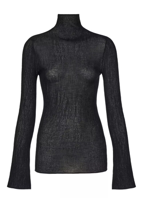 Ferragamo high-neck flared-cuff sweater - Black