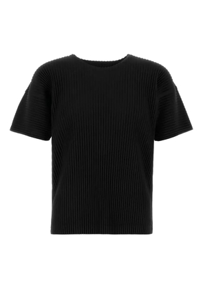 Homme Plissé Issey Miyake pleated short-sleeved T-shirt - Black