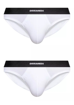 DSQUARED2 logo-waistband briefs (pack of two) - White