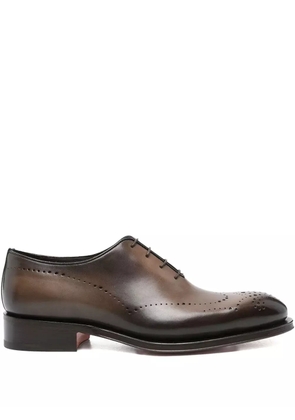 Santoni Carter brogue-detailing Oxford shoes - Brown