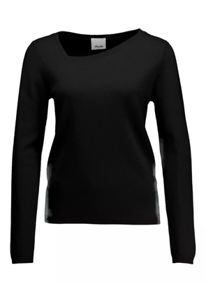 Allude asymmetric-neck sweater - Black