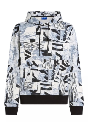 Karl Lagerfeld Jeans all-over print hoodie - Blue