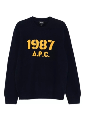 A.P.C. crew-neck long-sleeve sweater - Blue
