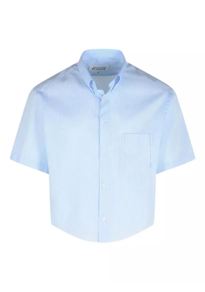Maison Margiela pinstripe pointed-collar shirt - Blue